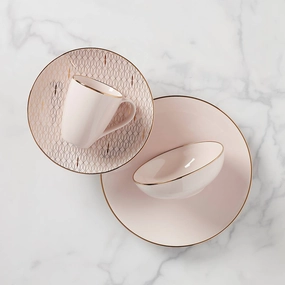 Trianna Blush 4-Piece Place Settingmodern kitchen decor ,kitchen dinner set ,dinnerware 