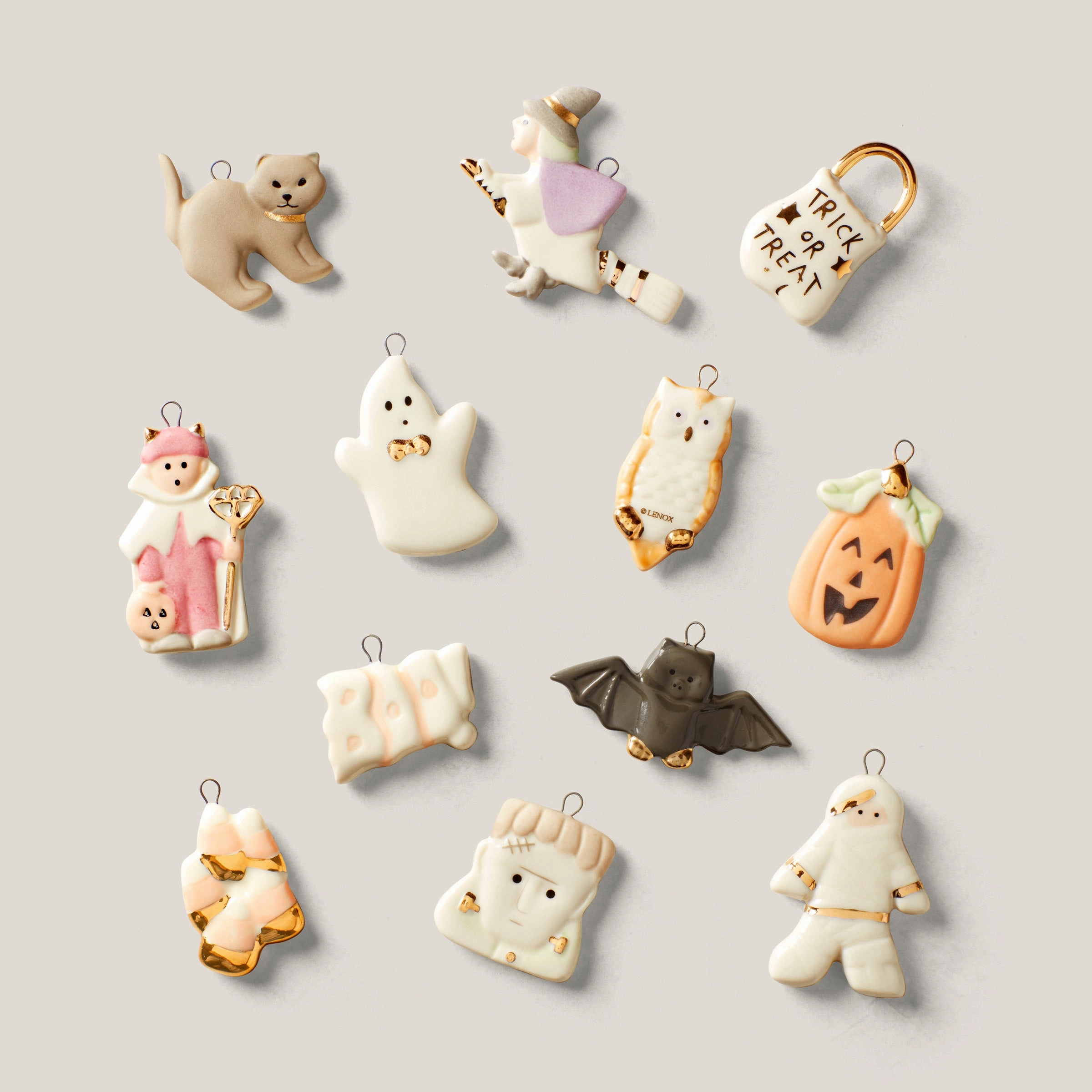 Trick or Treat 12-Piece Ornament Sethalloween party decor ,outdoor halloween decor 