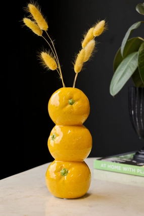 Trio Of Oranges Vasedecorative vase ,Modern Ceramic Vase for Home Decoration 