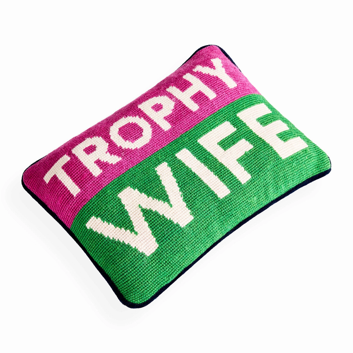 Trophy Wife Needlepoint Pillow