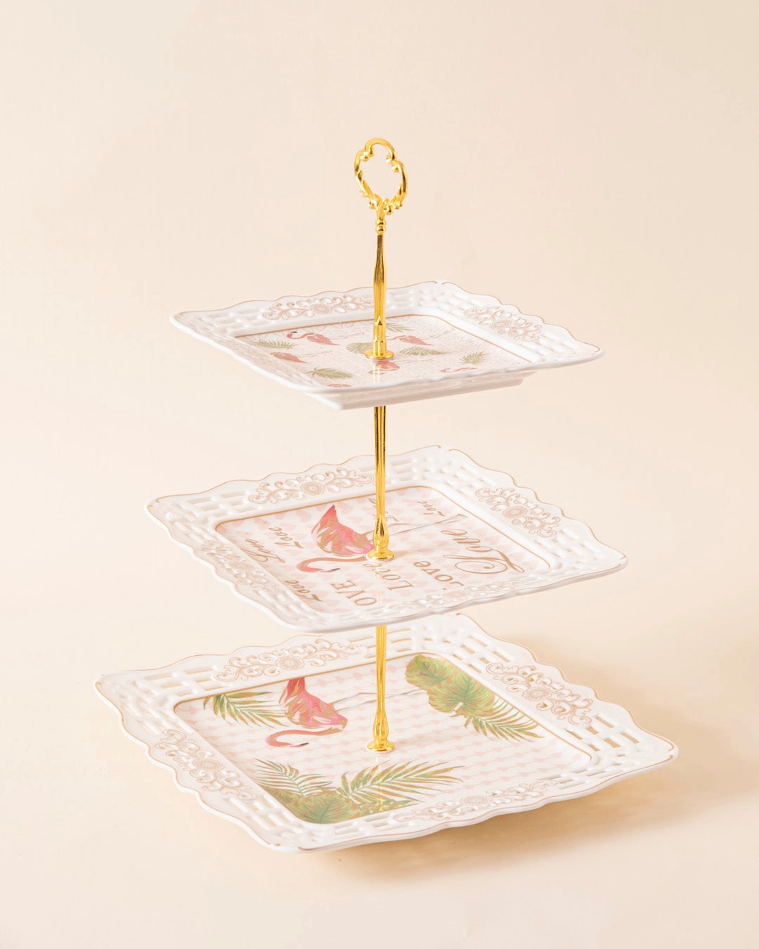 Tropical Flamingo 3-Tier Sake Stand