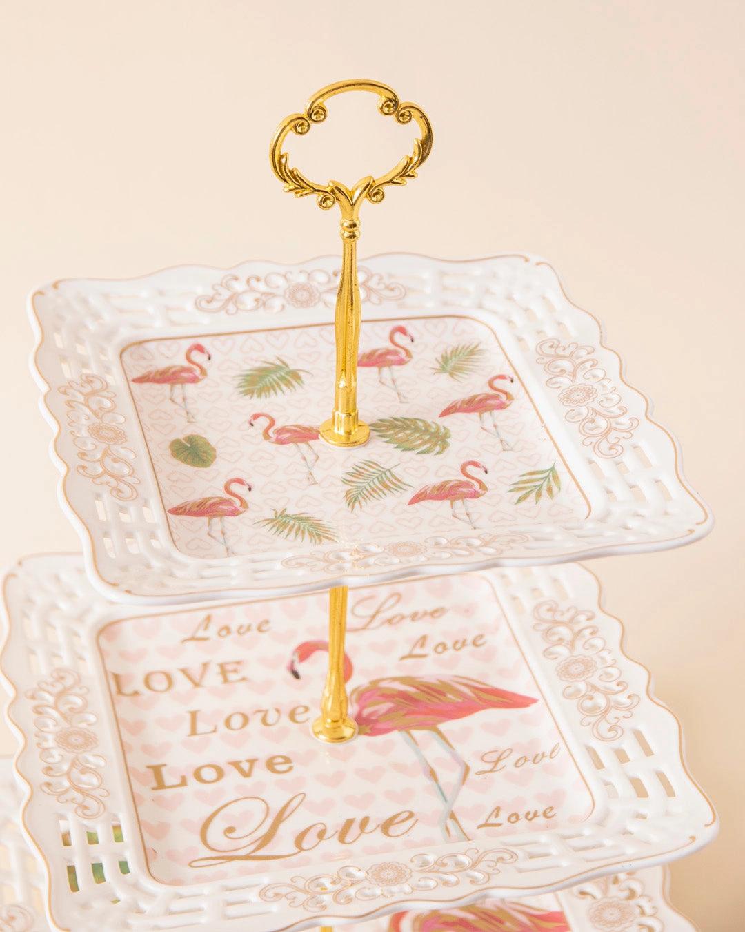 Tropical Flamingo 3-Tier Sake Stand