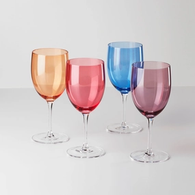 True Colors Wine Glasses - Set Of 4glass cups ,personalized mugs 