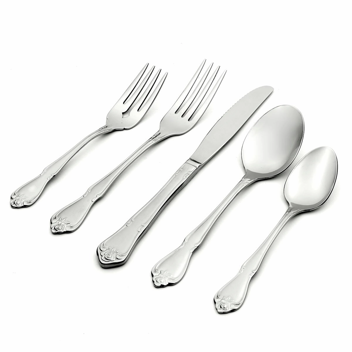 True Rose 45 Piece Flatware Seteco-friendly bamboo fiber tableware set 