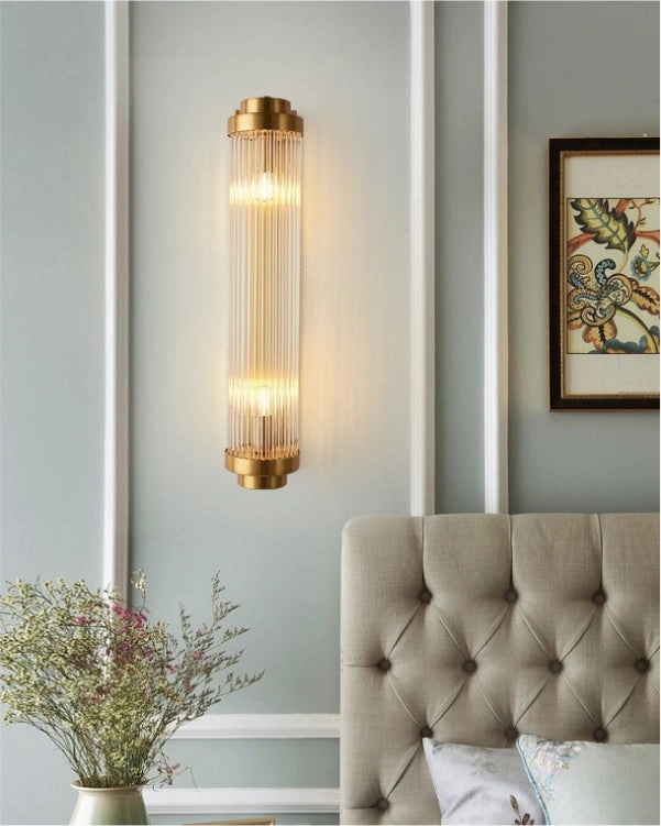 Tubular Crystal Wall Sconce