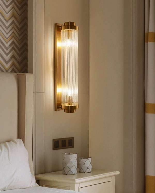 Tubular Crystal Wall Sconce