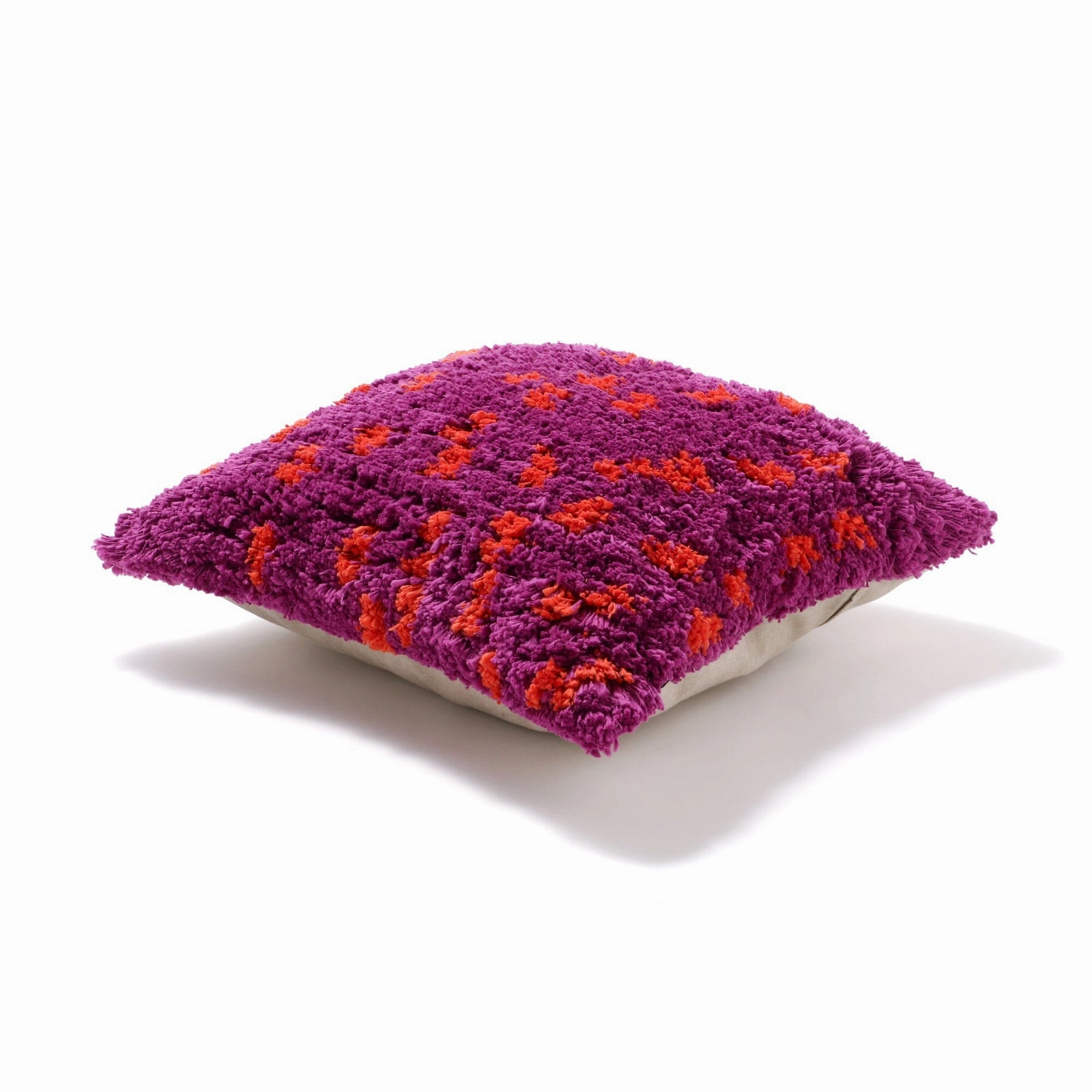 Tuft Dot Cushion Cover 450 x 450  Purple