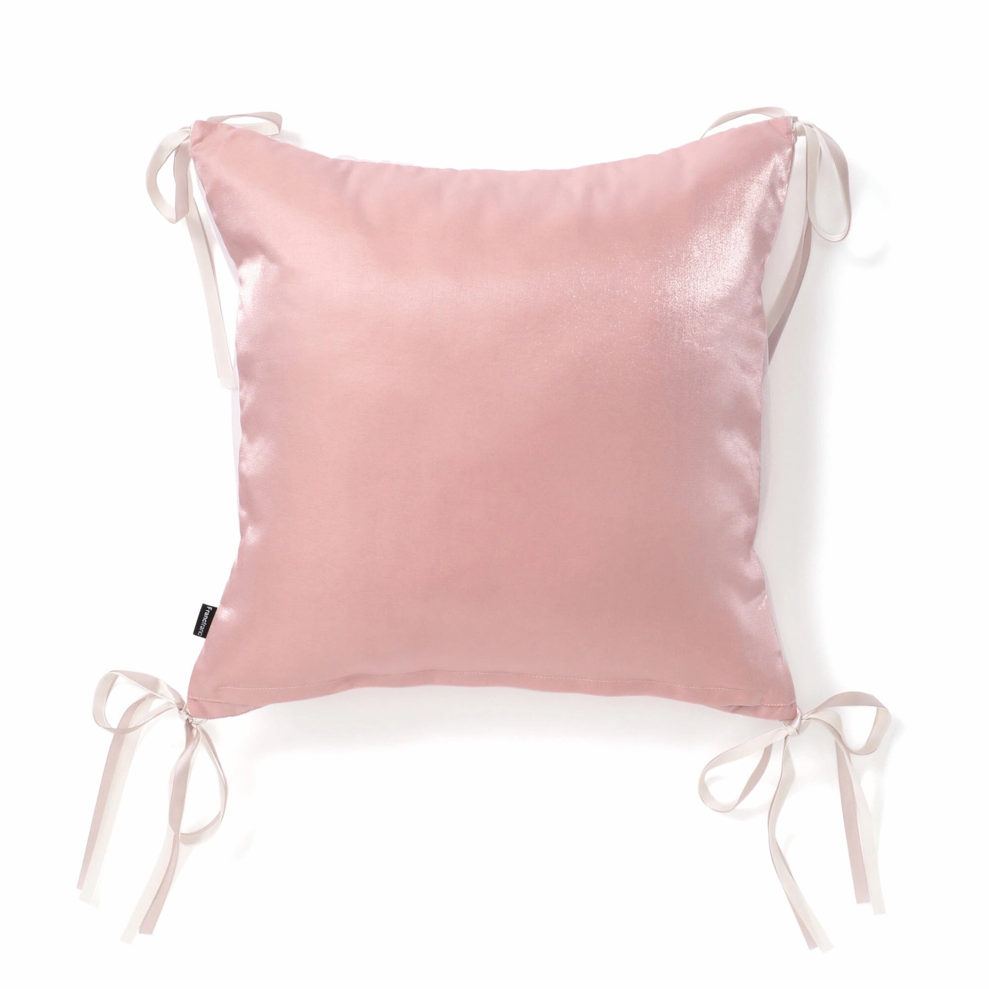 Tulle Gathered Cushion Cover 450 X 450 Pink