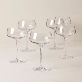 Tuscany Classics Angled Coupe Glasses - Set Of 6valentine's day decorations ,valentine's centerpiece 