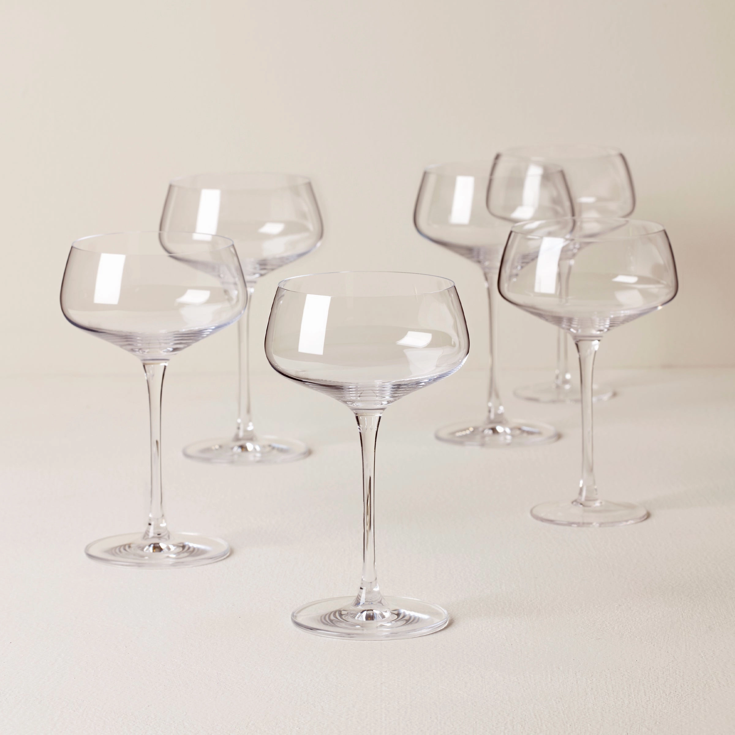 Tuscany Classics Angled Coupe Glasses - Set Of 6valentine's day decorations ,valentine's centerpiece 