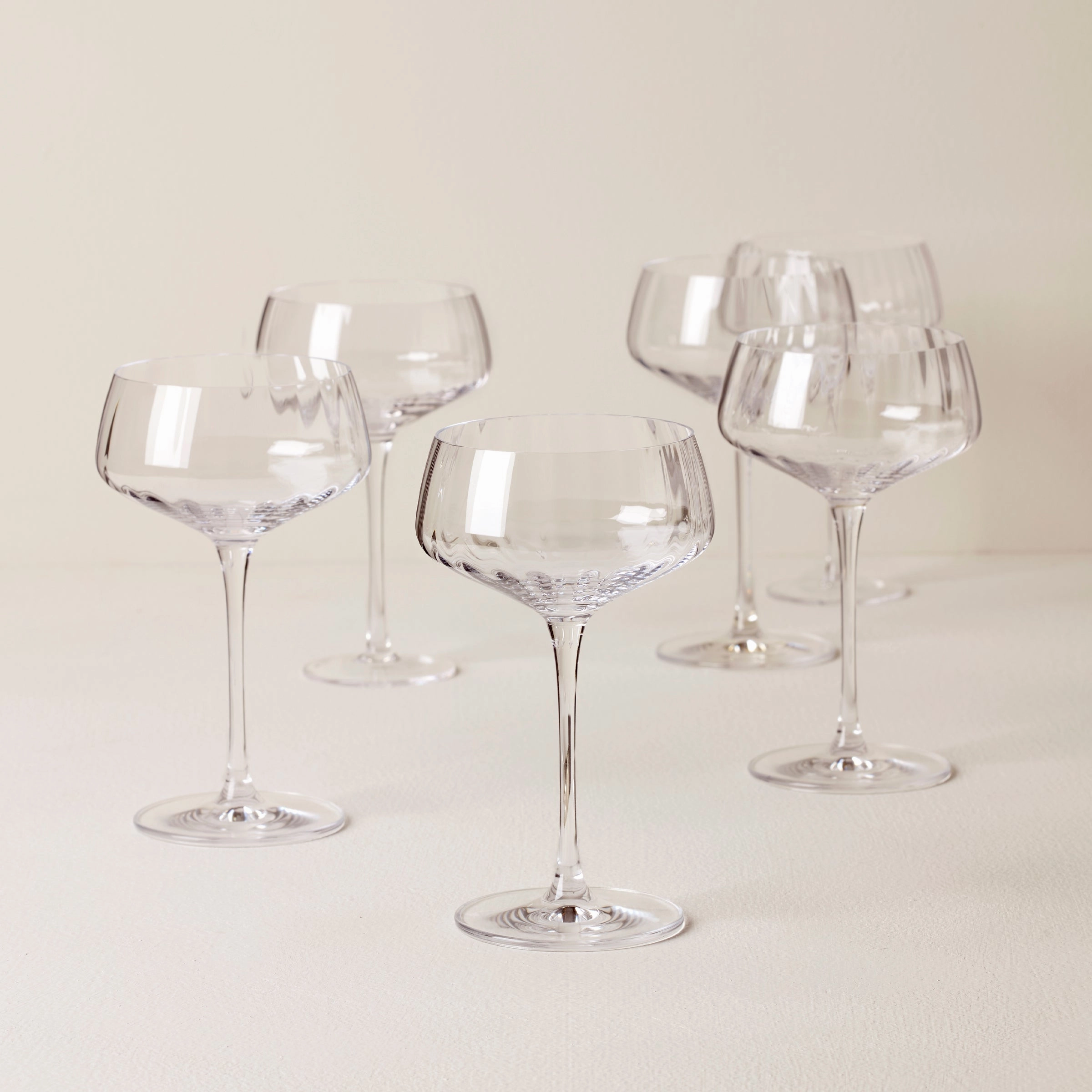 Tuscany Classics Angled Optic Coupe Glasses - Set Of 6valentine's day decorations ,valentine's centerpiece 