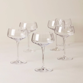 Tuscany Classics Angled Optic Coupe Glasses - Set Of 6valentine's day decorations ,valentine's centerpiece 