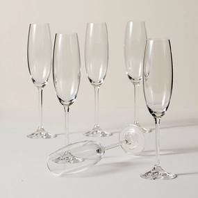 Tuscany Classics Champagne Flute Glasses - Set Of 6valentine's day decorations ,valentine's centerpiece 