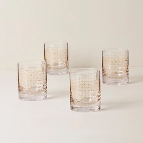 Tuscany Classics Gold Dust Double Old Fashion Glasses - Setthanksgiving decor ,thanksgiving centerpiece 