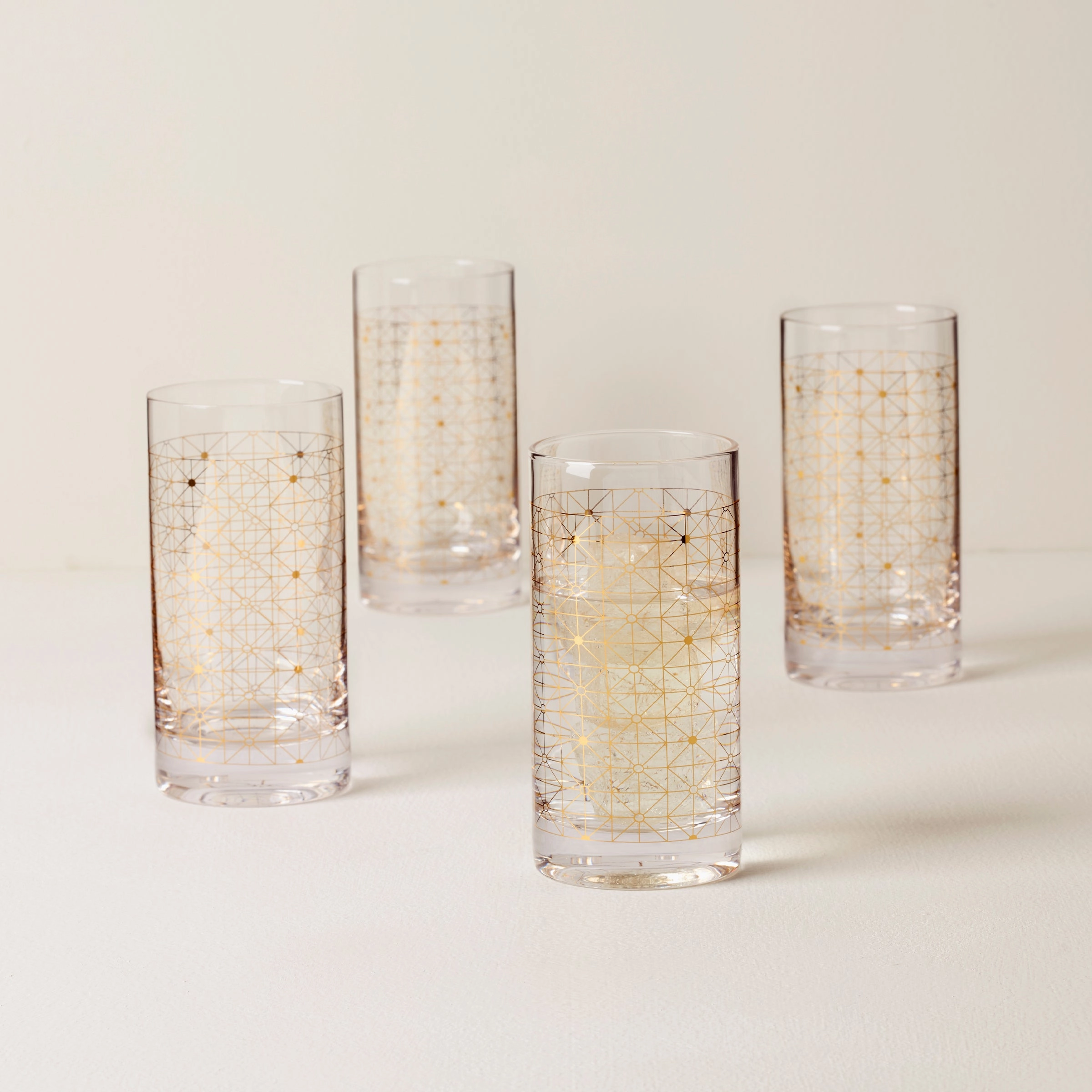 Tuscany Classics Gold Dust Highball Glasses - Set Of 4