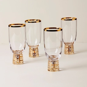 Tuscany Classics Gold Frost All- Purpose Glasses - Set Of 4thanksgiving decor ,thanksgiving centerpiece 
