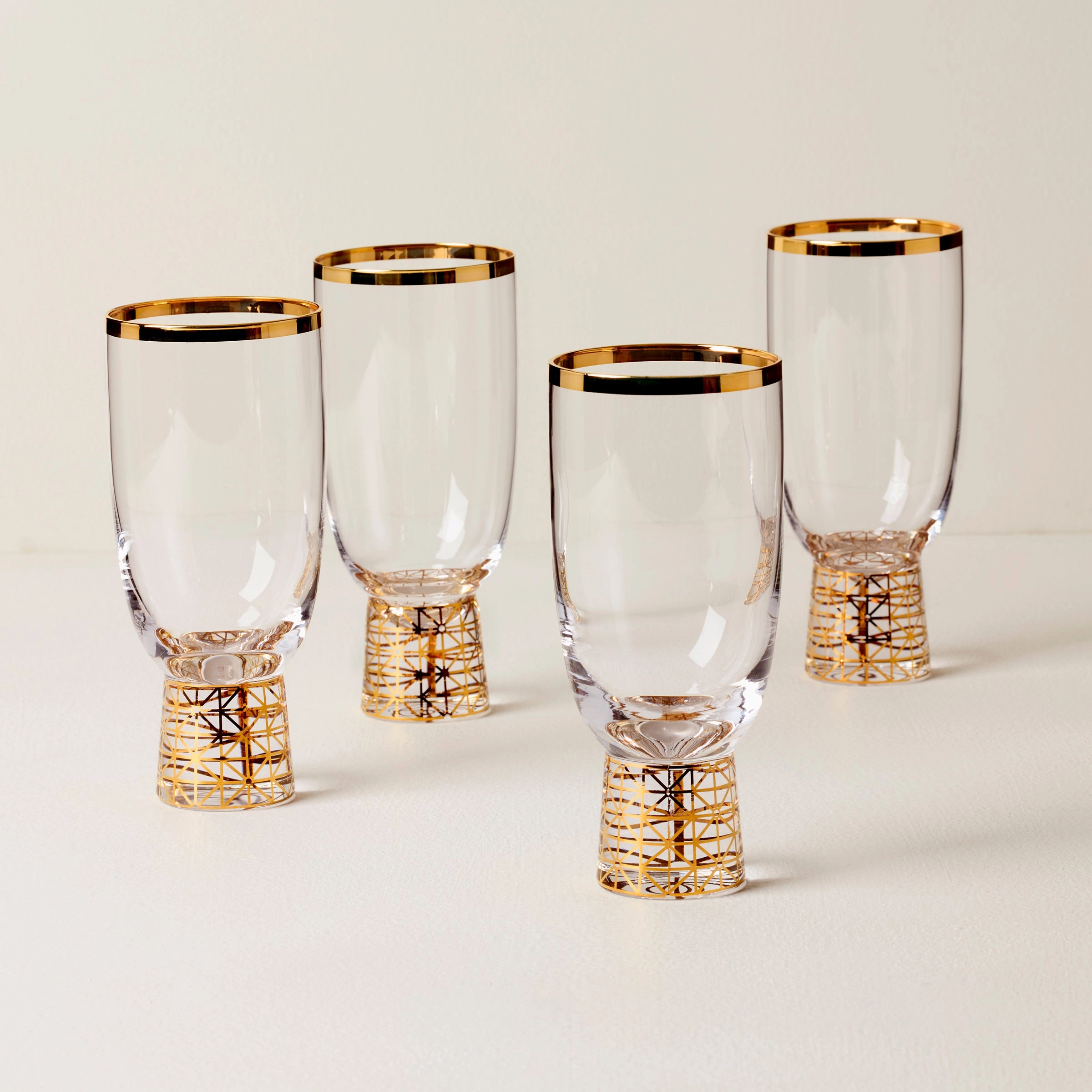 Tuscany Classics Gold Frost All- Purpose Glasses - Set Of 4glass cups ,personalized mugs 