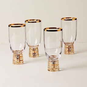 Tuscany Classics Gold Frost All- Purpose Glasses - Set Of 4glass cups ,personalized mugs 