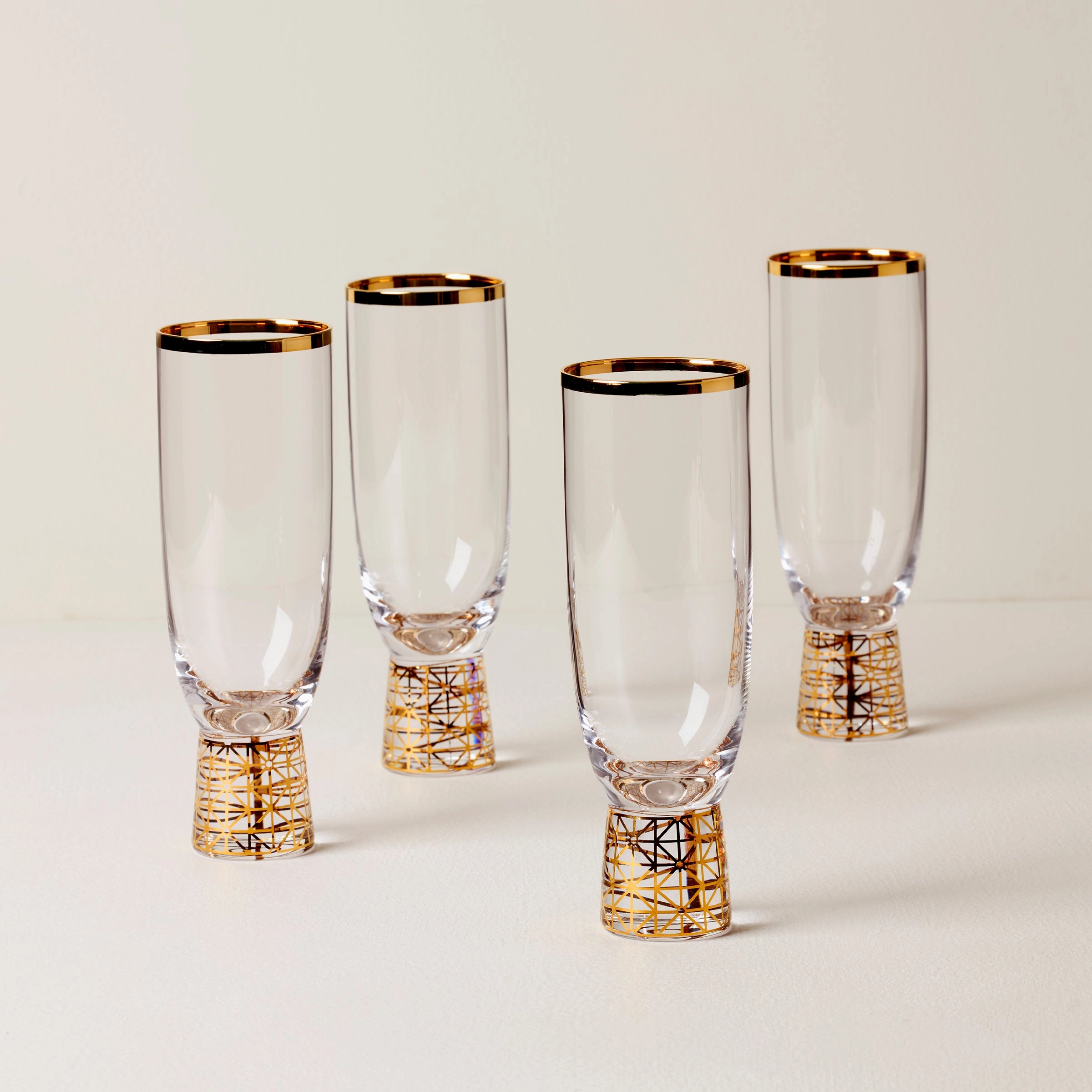 Tuscany Classics Gold Frost Flute Glasses - Set Of 4valentine's day decorations ,valentine's centerpiece 
