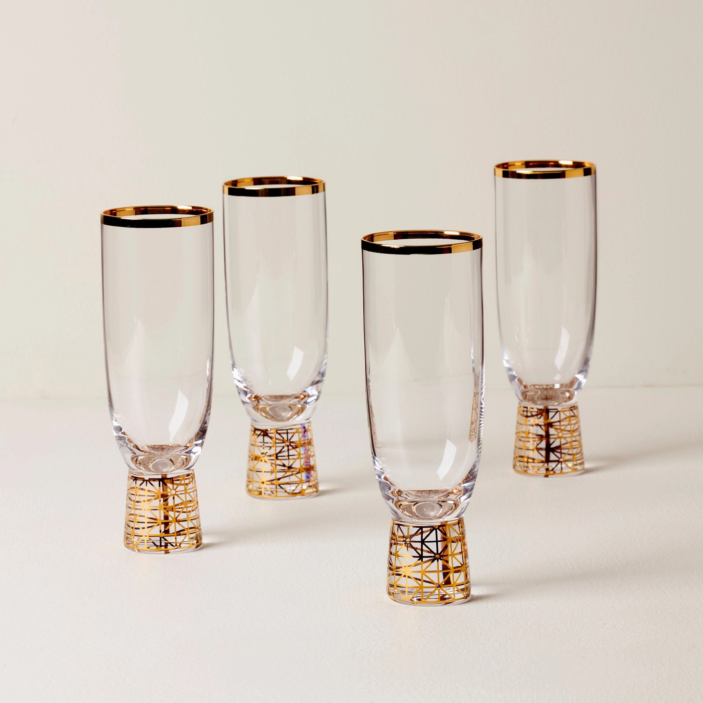 Tuscany Classics Gold Frost Flute Glasses - Set Of 4thanksgiving decor ,thanksgiving centerpiece 