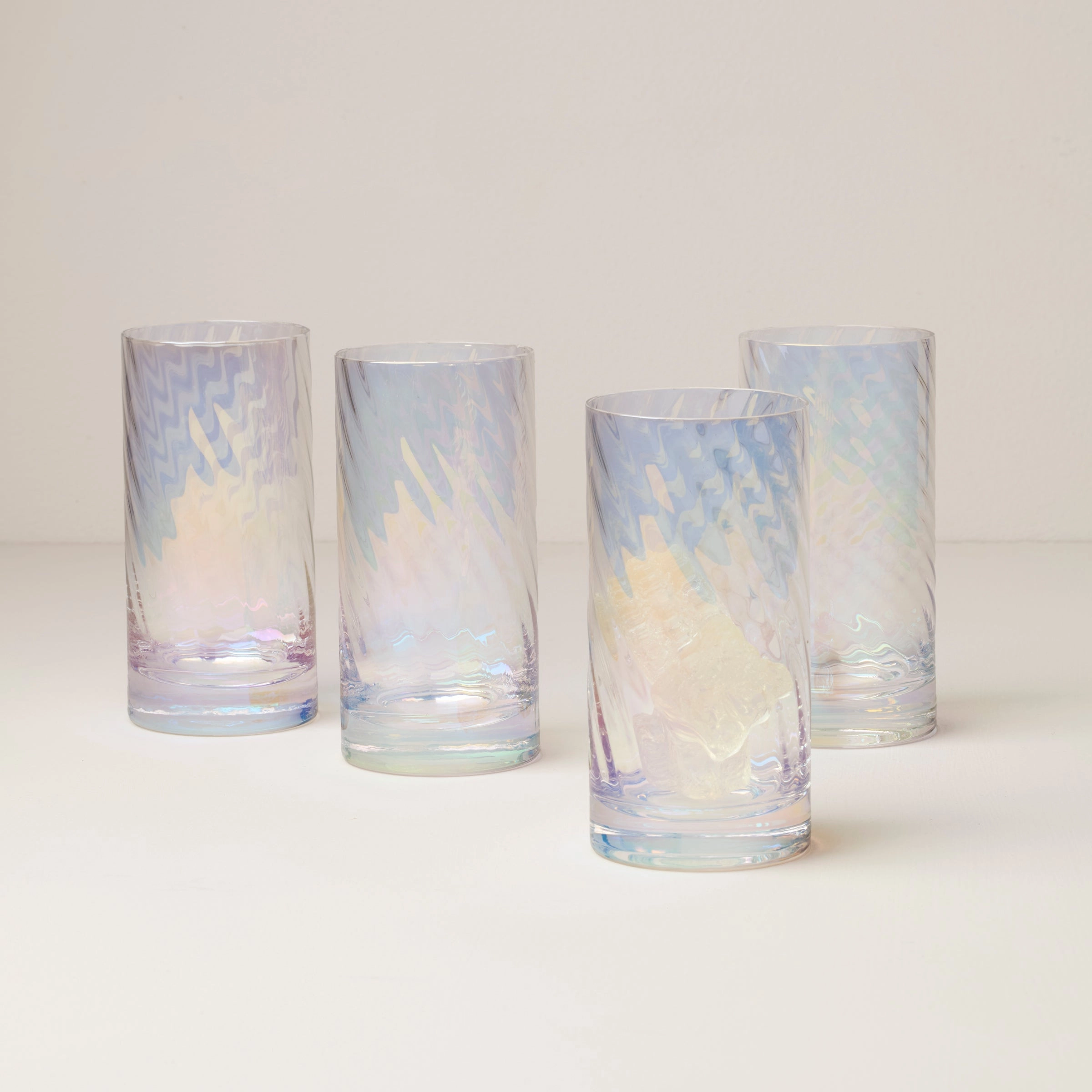 Tuscany Classics Iridescent Highball Glasses - Set Of 4summer decor ,outdoor summer decor 