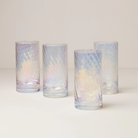 Tuscany Classics Iridescent Highball Glasses - Set Of 4glass cups ,personalized mugs 