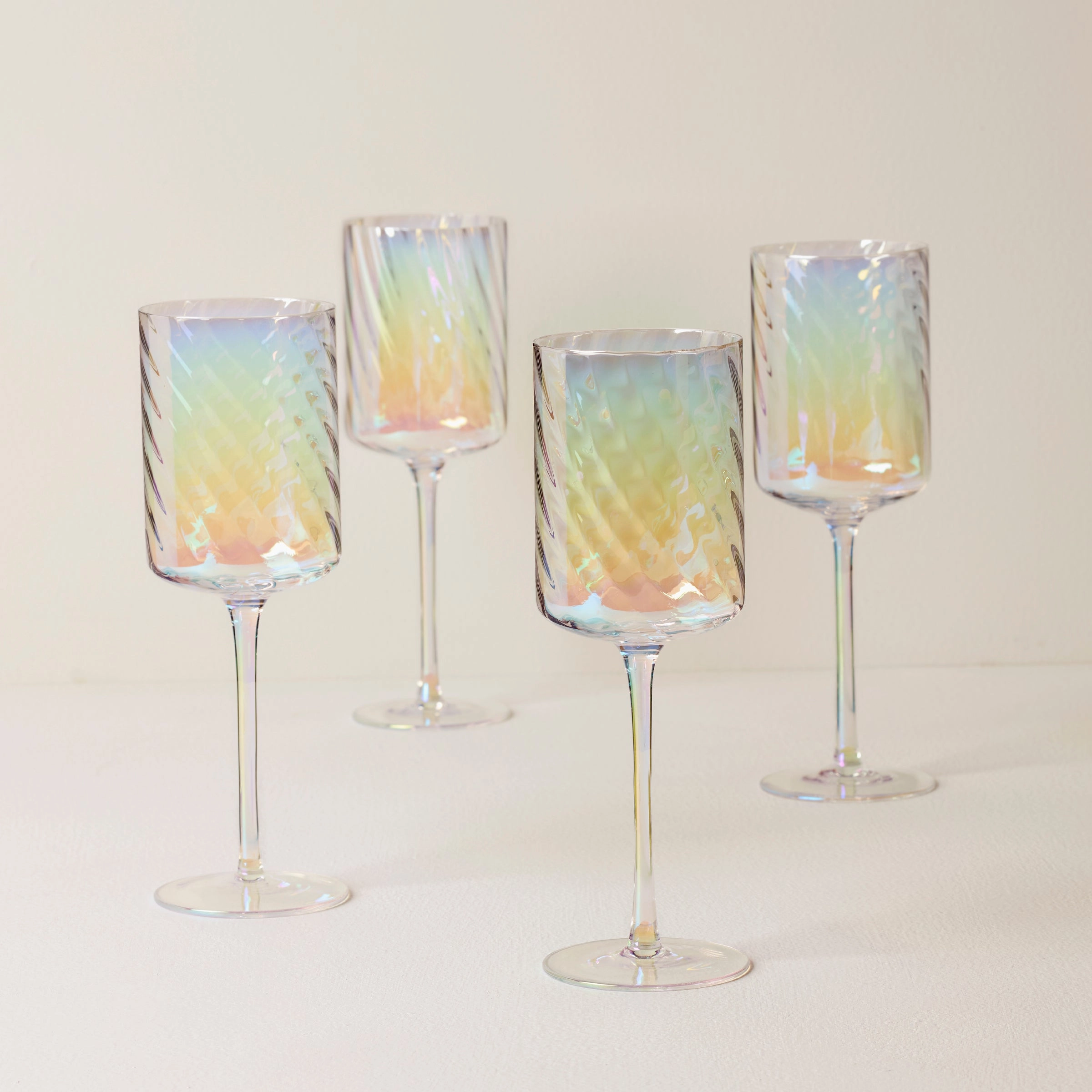 Tuscany Classics Iridescent Red Wine Glasses - Set Of 4summer decor ,outdoor summer decor 
