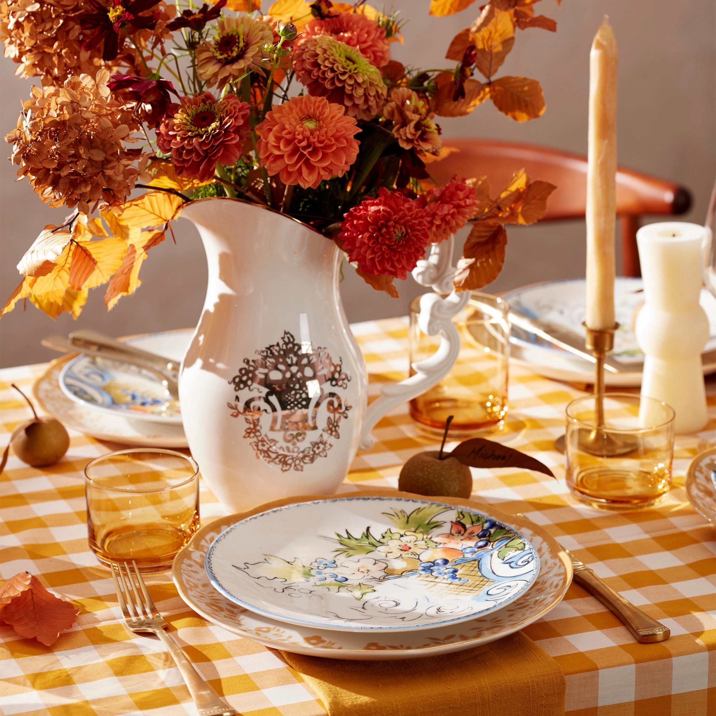 Tuscany Classics Stackable Amber Short Glasses - Set Of 4