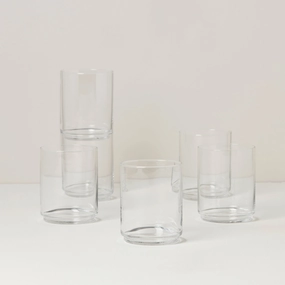 Tuscany Classics Stackable Clear Tall Glasses - Set Of 6halloween party decor ,outdoor halloween decor 