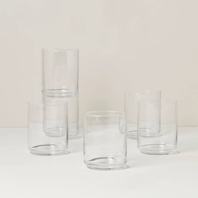 Tuscany Classics Stackable Clear Tall Glasses - Set Of 6easter decorations ,easter centerpiece 