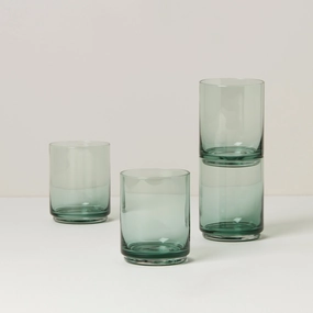 Tuscany Classics Stackable Green Tall Glasses - Set Of 4thanksgiving decor ,thanksgiving centerpiece 