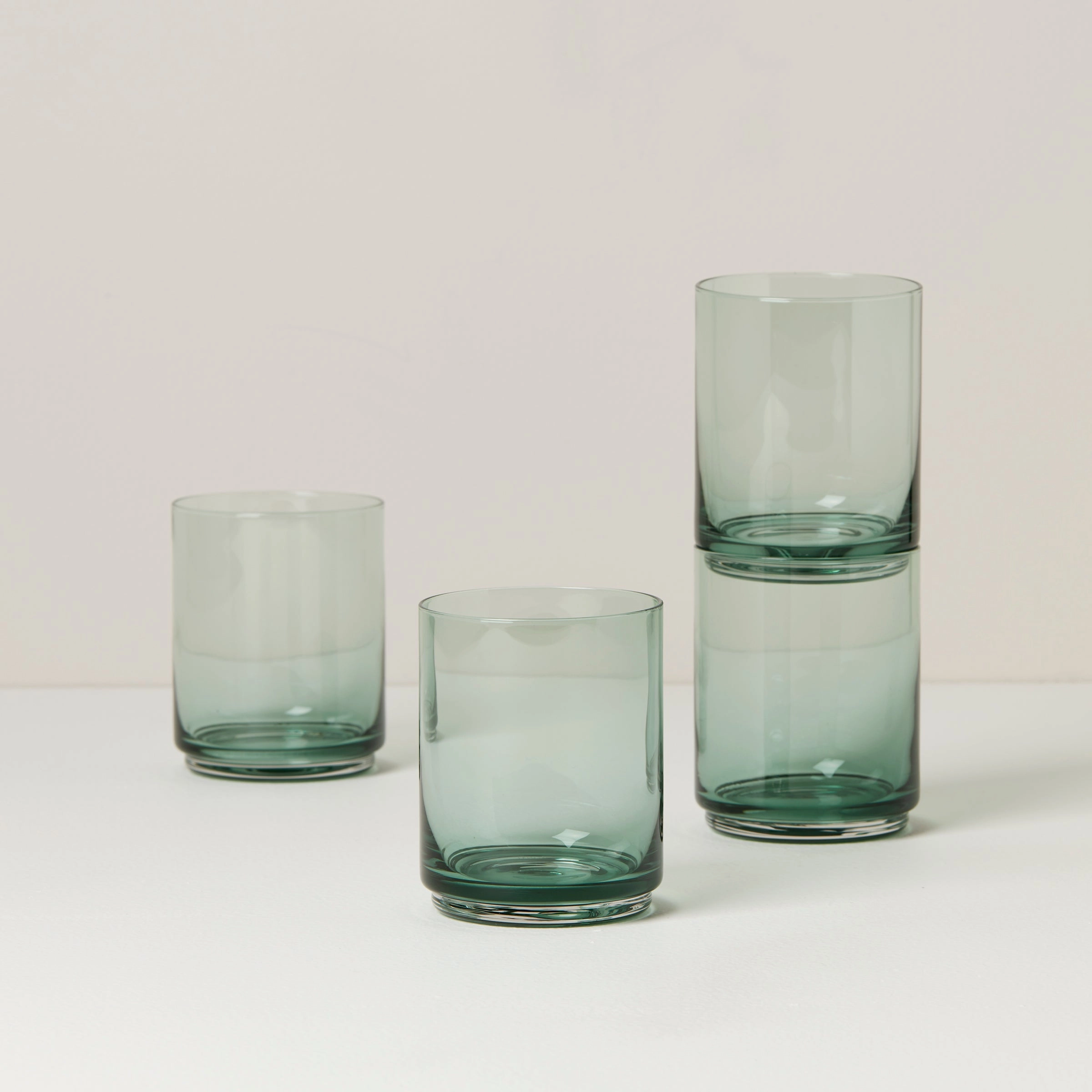 Tuscany Classics Stackable Green Tall Glasses - Set Of 4thanksgiving decor ,thanksgiving centerpiece 