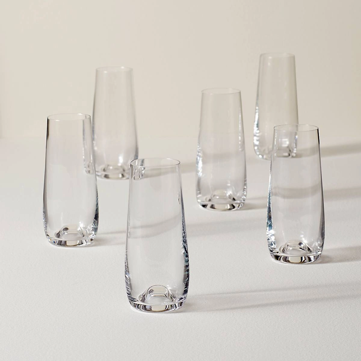 Tuscany Classics Stemless Flute Glasses - Set Of 6valentine's day decorations ,valentine's centerpiece 