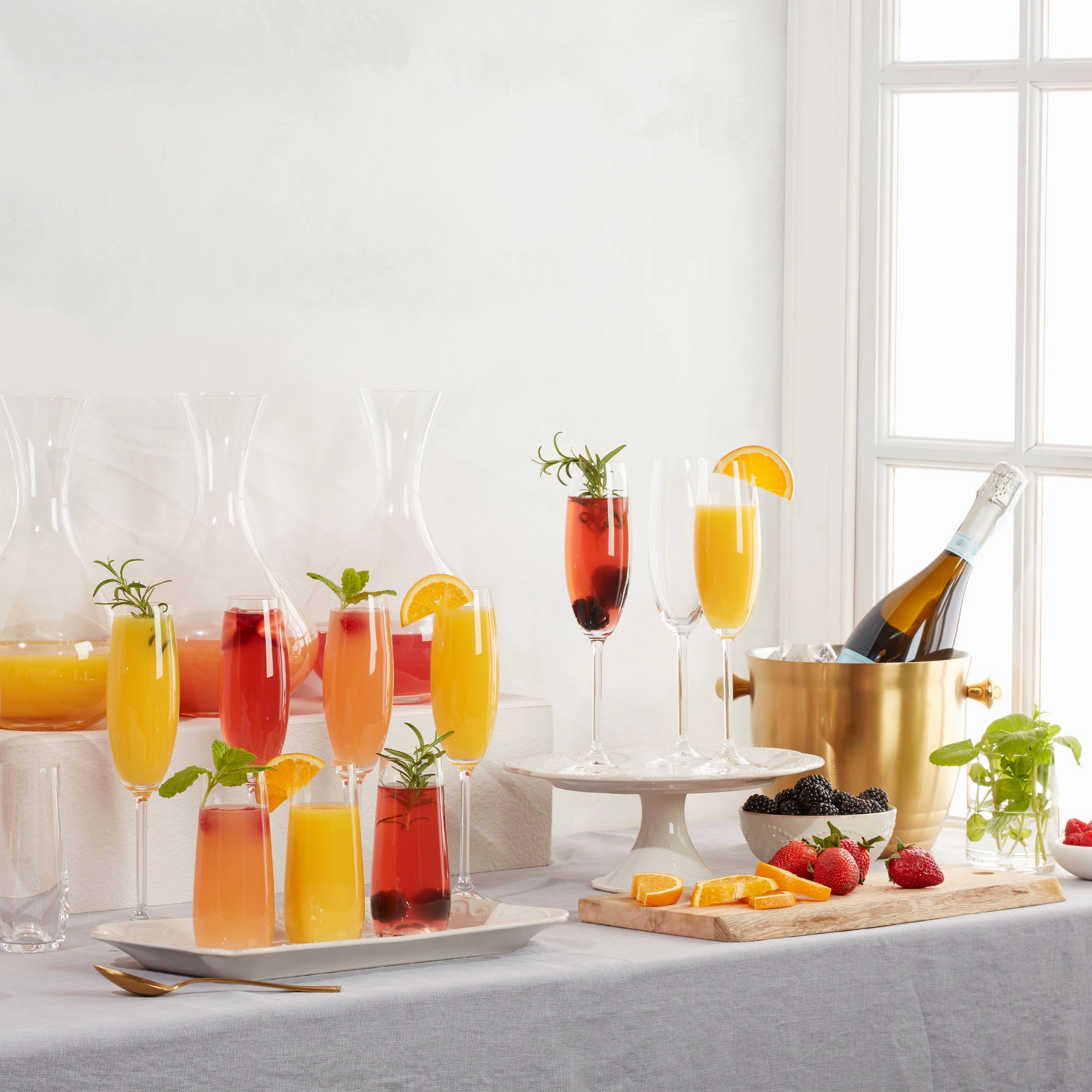 Tuscany Classics Stemless Flute Glasses - Set Of 6