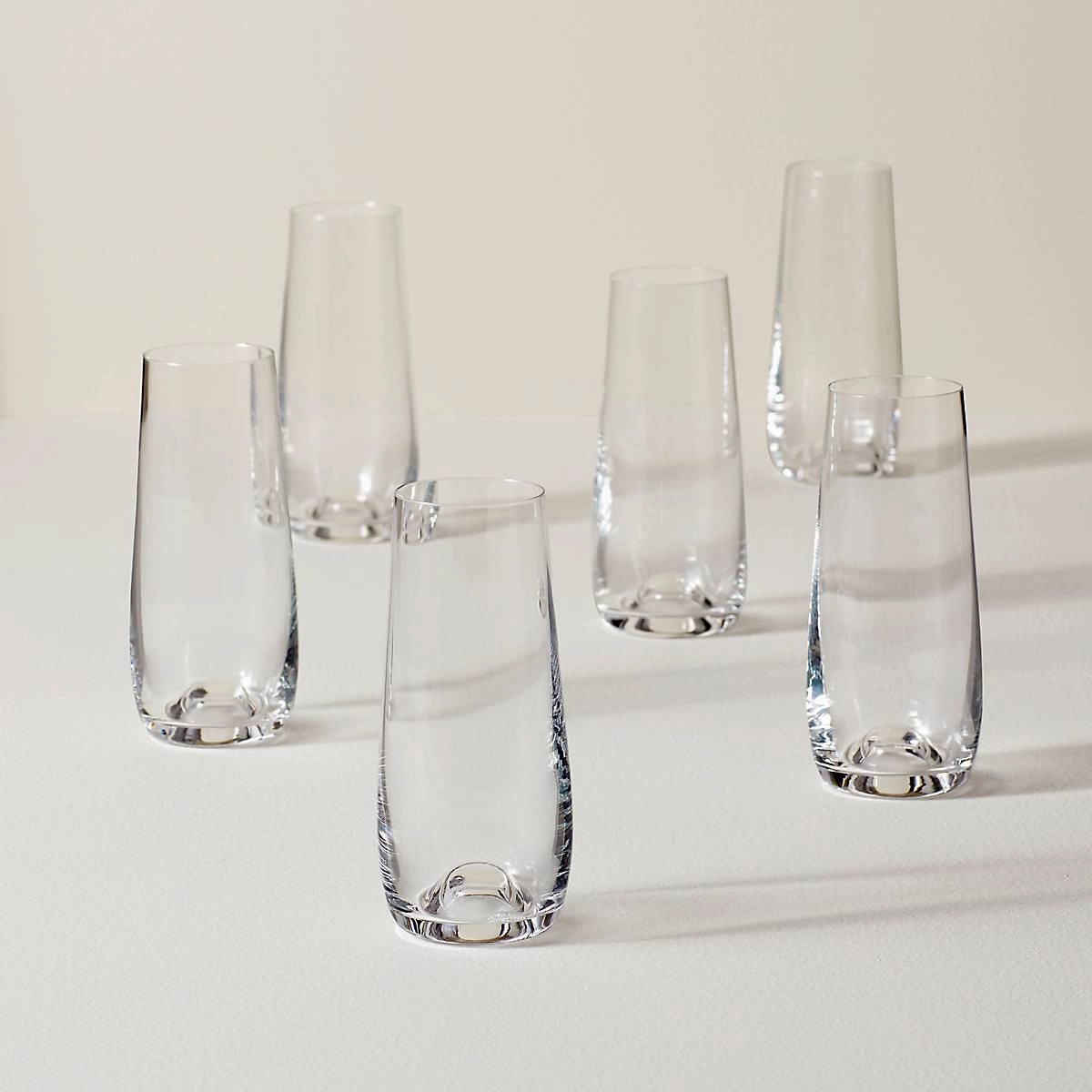 Tuscany Classics Stemless Flute Glasses - Set Of 6glass cups ,personalized mugs 