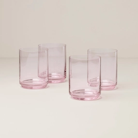 Tuscany Stackable Blush Tall Glasses - Set Of 4glass cups ,personalized mugs 