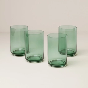 Tuscany Stackable Green Coolers - Set Of 4glass cups ,personalized mugs 