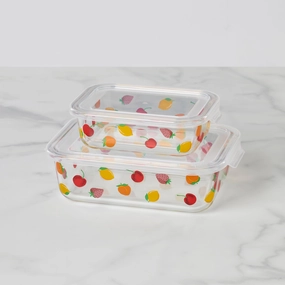 Tutti Fruity 4-Piece Serve & Store Dish Setmodern kitchen decor ,kitchen dinner set ,dinnerware 