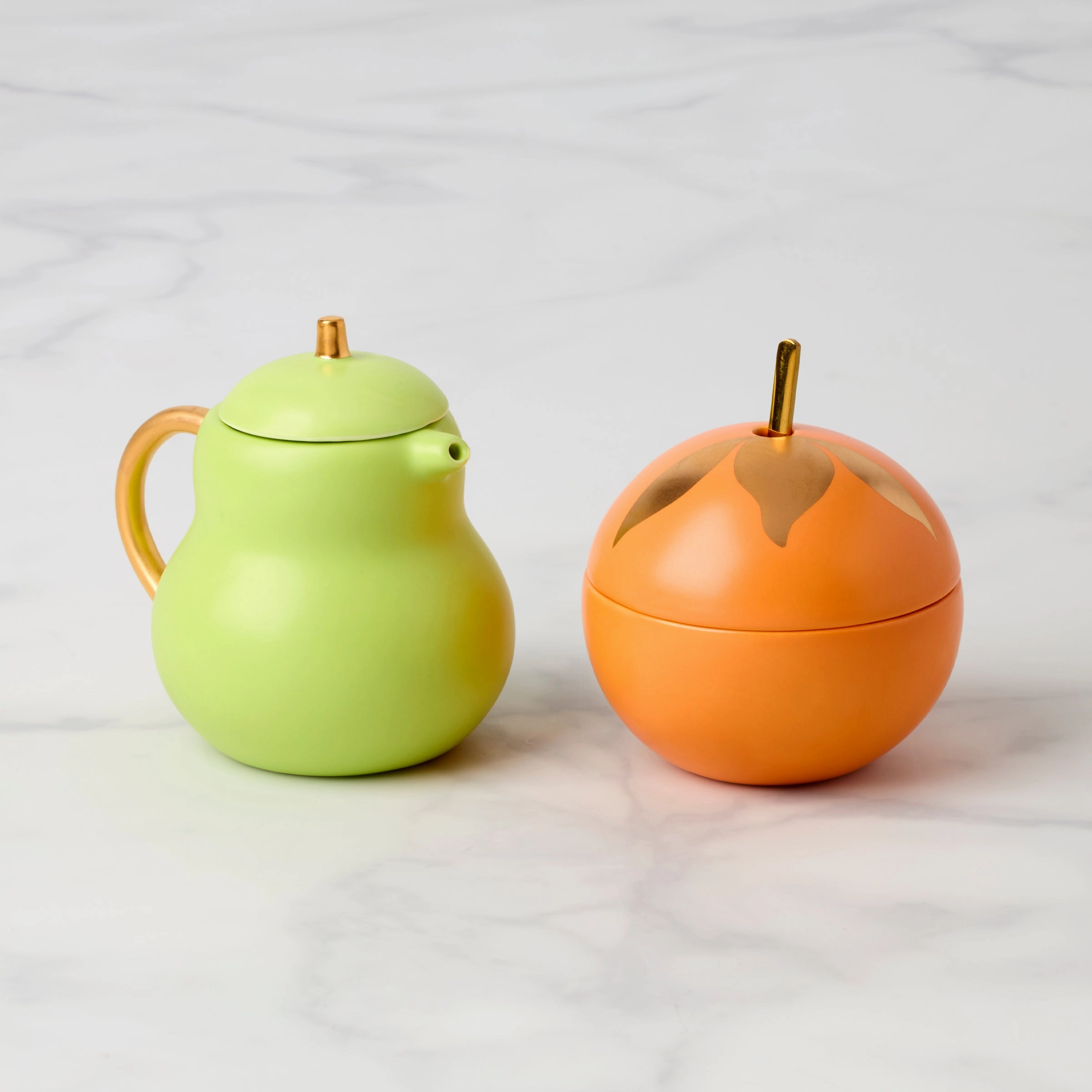 Tutti Fruity Pear & Orange Sugar & Creamer Setafternoon tea dessert tray