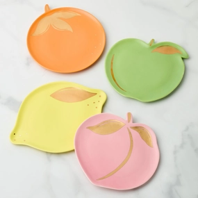 Tutti Fruity Tidbit Plates - Set of 4modern kitchen decor ,kitchen dinner set ,dinnerware 