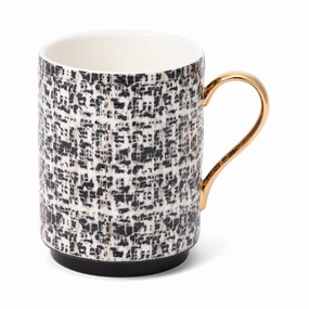 Tweed Mug Blackglass cups ,personalized mugs 