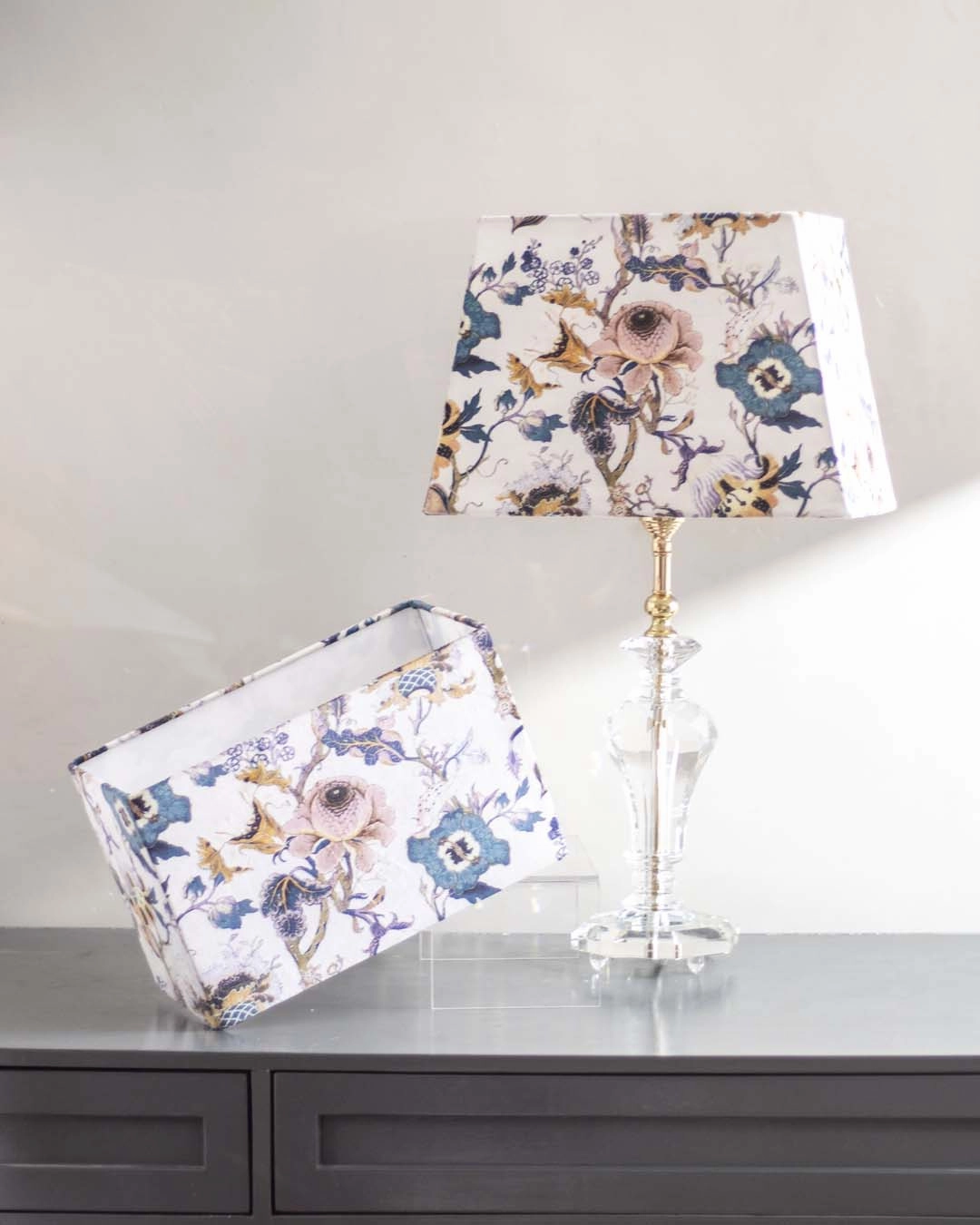 Twilight Rose Tapered Rectangle Lamp Shade