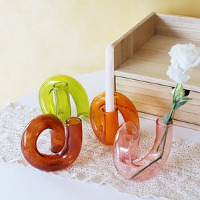 Twisted Glass Candle Holderhome decoration ,modern home decor 