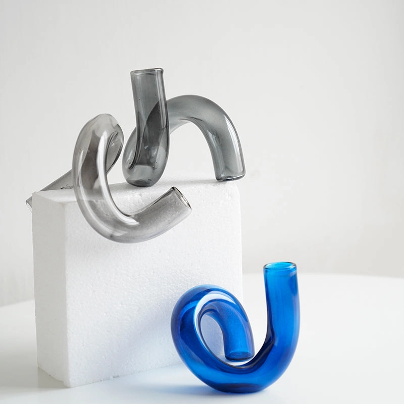 Twisted Glass Candle Holder