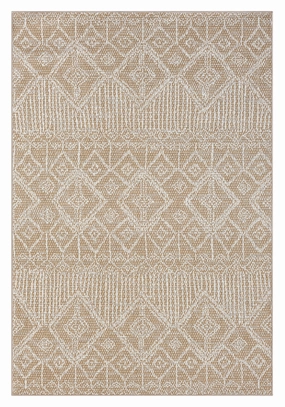 Ullah Brown and Ivory Tribal Flatweave Indoor Outdoor Rugmodern color block patchwork rug