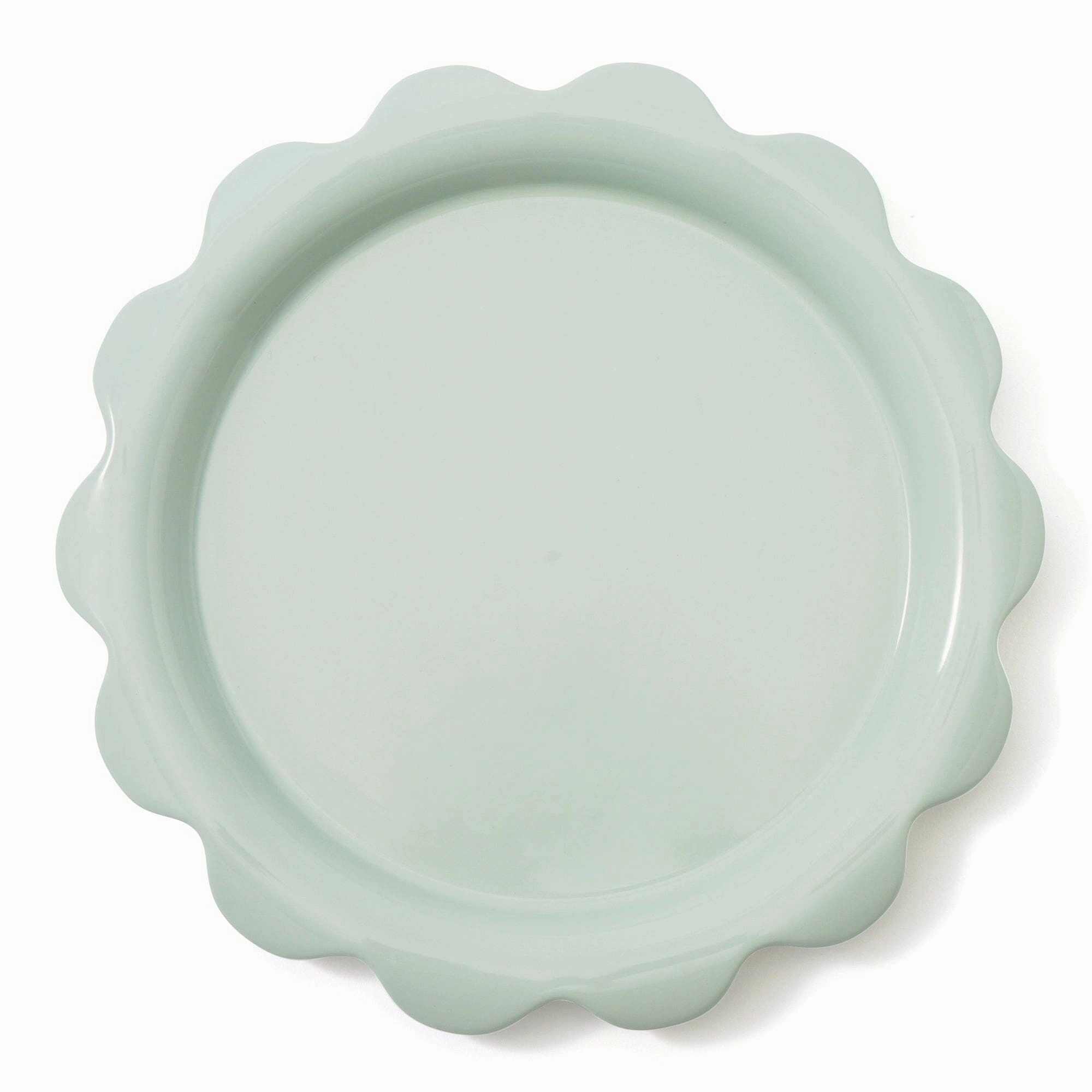 Uneune Plate Large Minthand-painted ceramic bowl