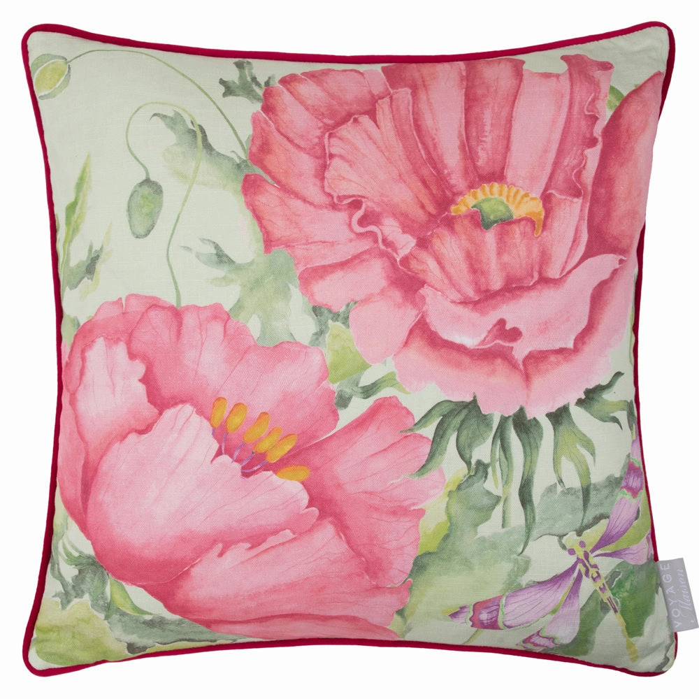 Valeria Printed Piped Cushion Sage