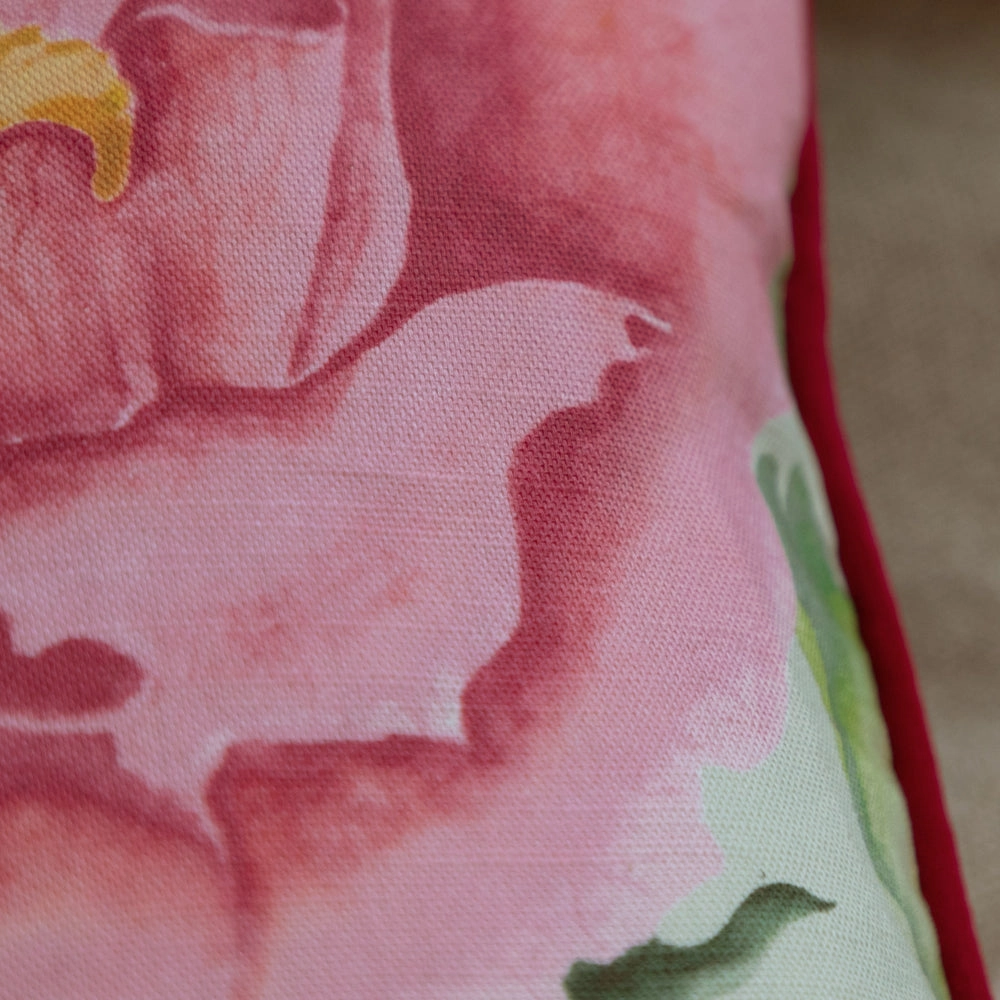 Valeria Printed Piped Cushion Sage