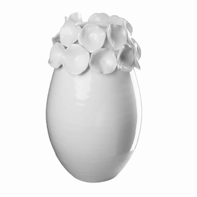 Vase with White Petals - 15" Tallnordic minimalist vase