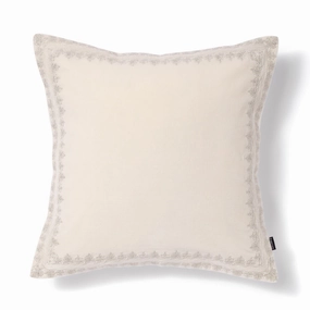 Velvet Frame Cushion Cover 450 X 450 White X Silverbedding sets ,throw blankets 